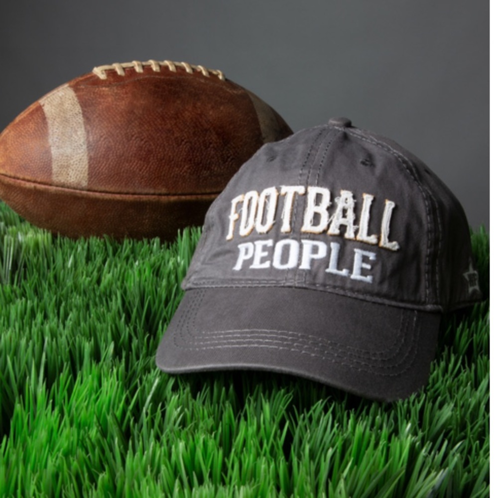 Gray "Football People" Baseball Cap